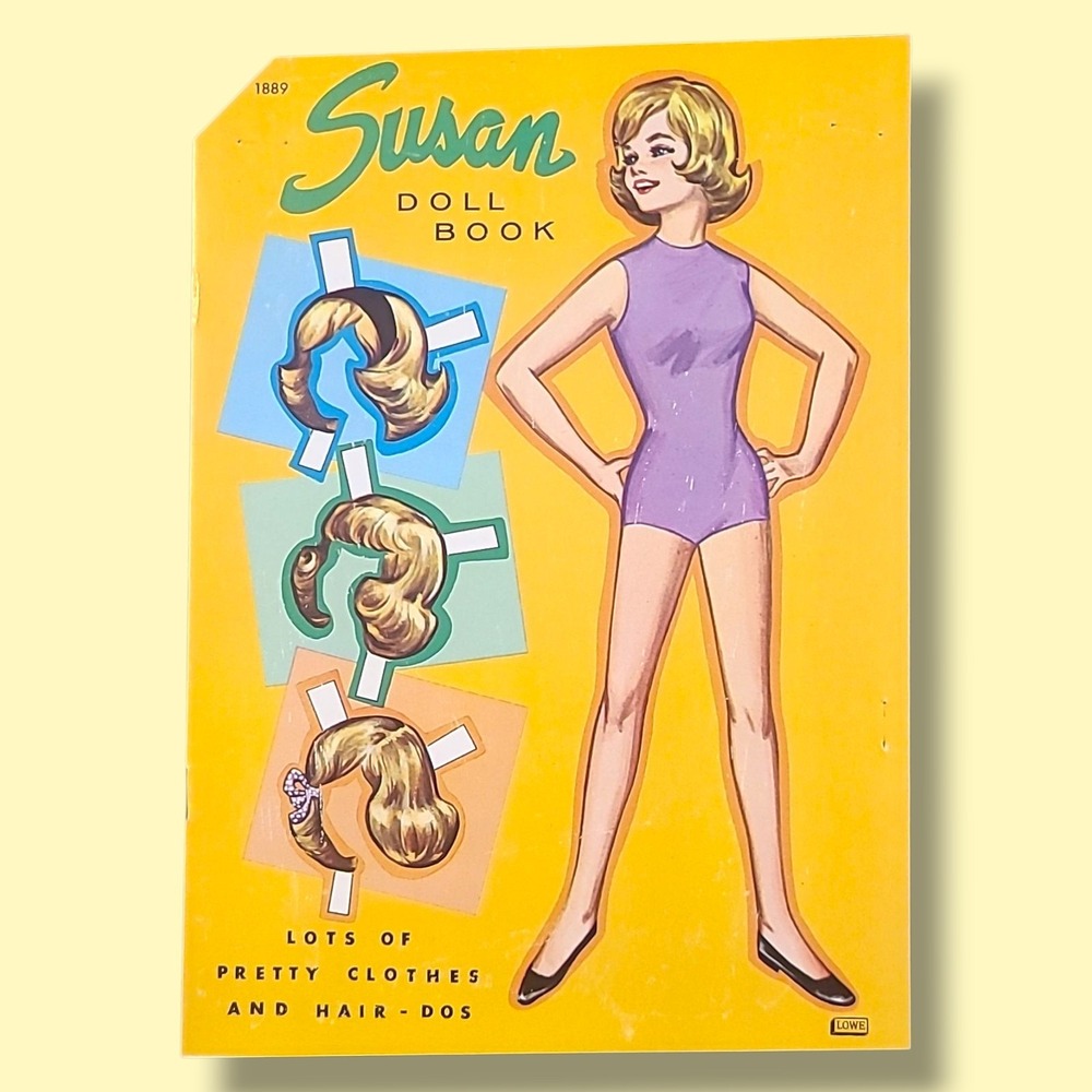 Susan Paper Doll Book Lowe 1889 Vintage‎ Uncut Clothes & Hair-Dos